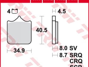 TRW remblokken Sinter Road & Track MCB829SV