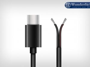 SP Sluit de voedingskabel aan op de adapter voor inductief laden - zwart