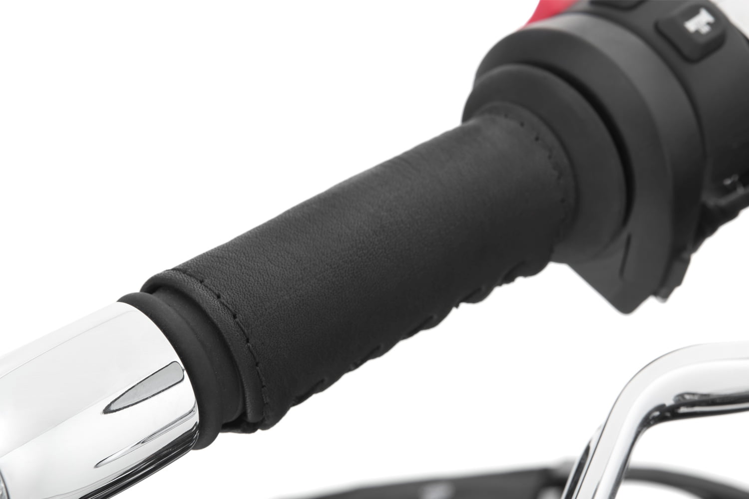 Wunderlich lederen hoezen voor de handvatten van de BMW R 18 - set - zwart - Afbeelding 2