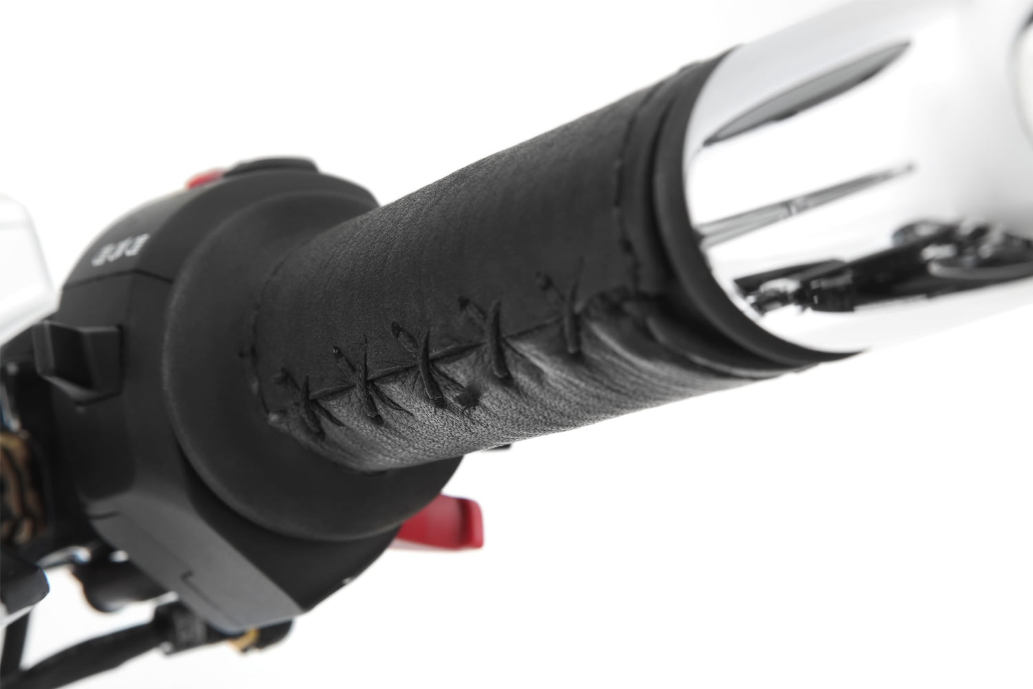 Wunderlich lederen hoezen voor de handvatten van de BMW R 18 - set - zwart - Afbeelding 6