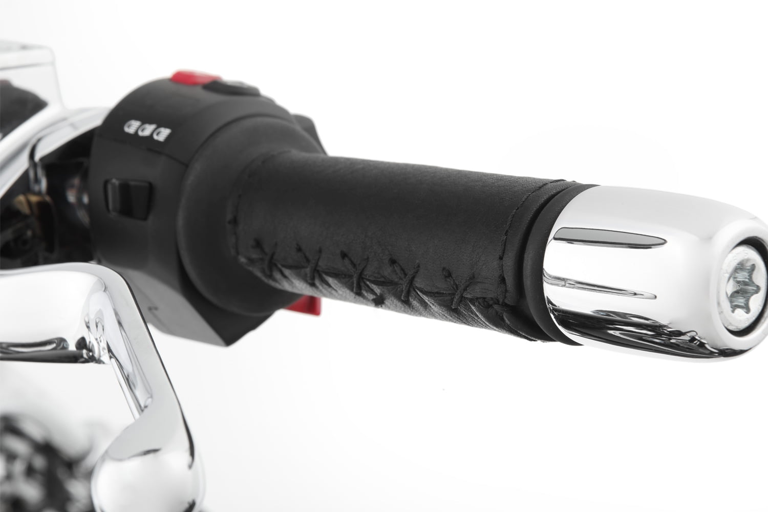 Wunderlich lederen hoezen voor de handvatten van de BMW R 18 - set - zwart - Afbeelding 4