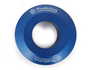 Wunderlich afstandshuls achterwiel »TRACKDAY« - kettingzijde - blauw