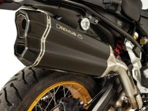 REMUS slip-on einddemper REMUS 8 mat roestvrij staal - zwart