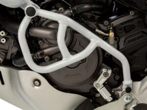 Wunderlich motorbeschermbeugel links - voor montage met kuipbeschermbeugel - wit