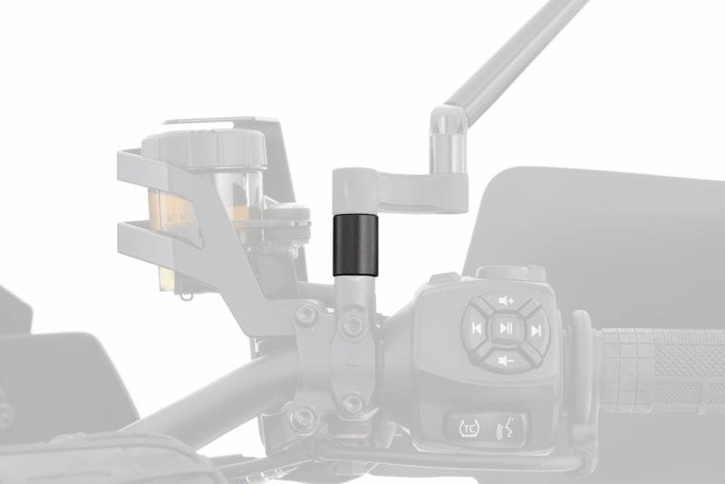 Wunderlich extra verhoger voor spiegelverlengingen - zwart