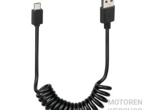 Veerkabel Usb Micro Usb - 100 cm - Zwart