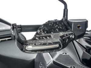 Ilmberger handbeschermer met richtingaanwijzerhouder R 1300 GS (Adventure) - rechts - Black Diamond Carbon - glanzend