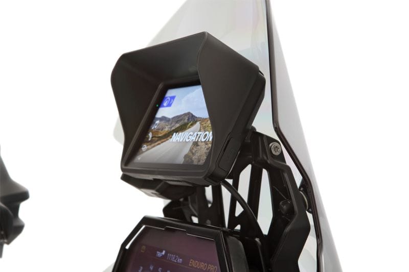 Wunderlich navigatie-verblindingsbescherming voor BMW Navigator ConnectedRide - zwart