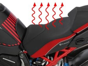 Wunderlich AKTIVKOMFORT bestuurdersstoel met stoelverwarming Multistrada V4 - Standaard - zwart-rood