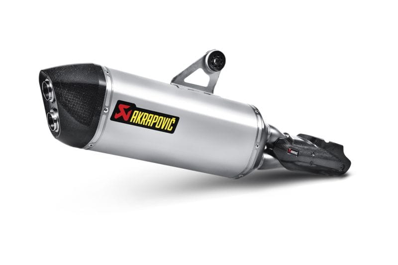Akrapovic Slip-On Rear Silencer R 1200 GS LC & Adventure - titanium-zilver