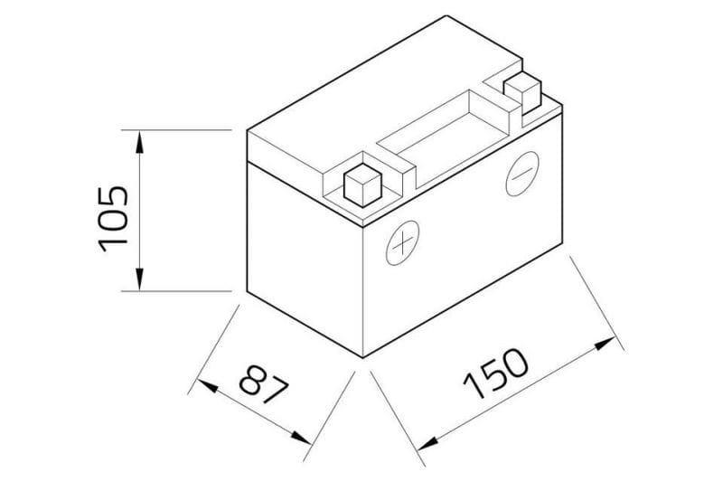 Intacte gelbatterij GEL12-12A-BS - Afbeelding 2