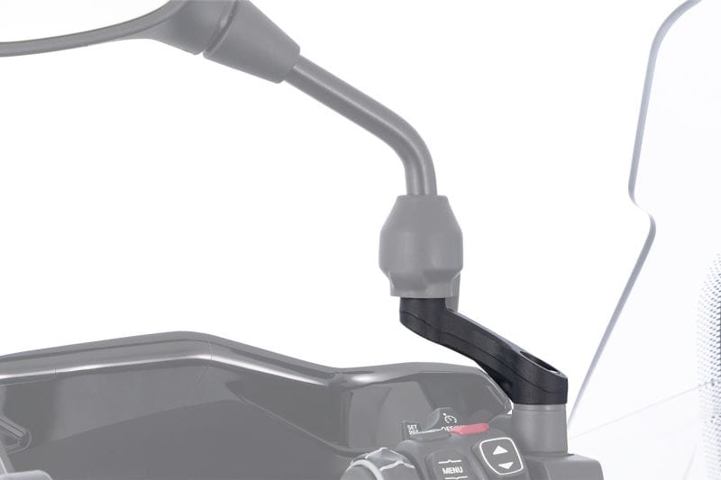 Wunderlich spiegeladapter omhoog + breed voor Ducati Multistrada en DesertX - zwart