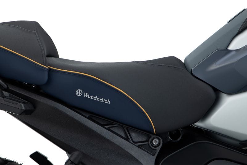 Wunderlich Active Comfort Rider Seat - met stoelverwarming Smart Plug & Play R 1300 GS - Standaard - Imperial Blue-Gold - Afbeelding 5
