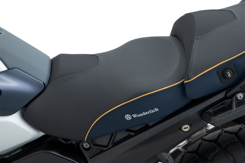 Wunderlich Active Comfort Rider Seat - met stoelverwarming Smart Plug & Play R 1300 GS - Standaard - Imperial Blue-Gold - Afbeelding 4