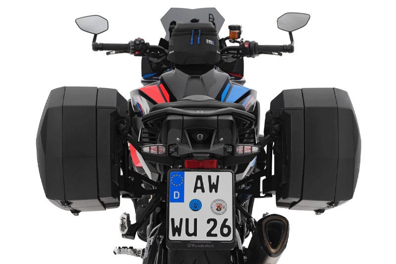 Wunderlich bagagesysteem Vario case X-CASE met X-RACK light M 1000 XR - set - zwart-zilver - Afbeelding 2